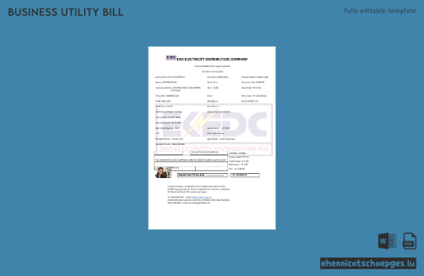Beispielrechnung für Geschäftskunden der Nigeria Eko Electricity Distribution Company (EKEDC)